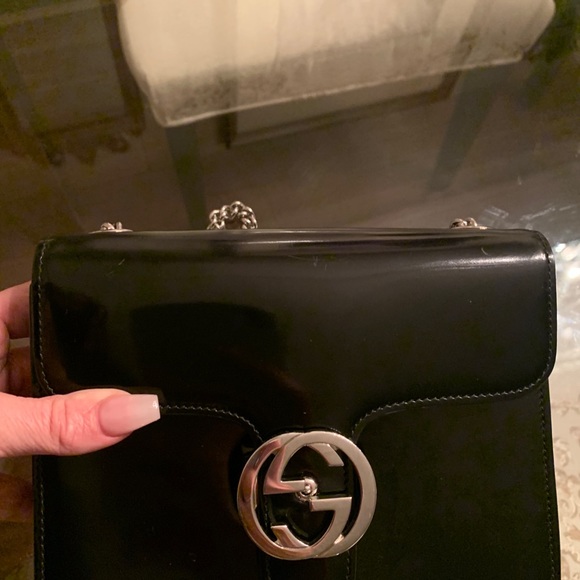 Authentic - GG Gucci marmont black leather bag. - Picture 4 of 13